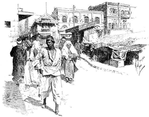 A STREET SCENE IN JERUSALEM.