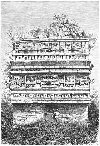 Het paleis der Nonnen te Chichen-Itza.