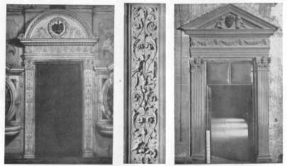 The Italian Renaissance is still inspiring the world. In the two doorways the use of pilasters and frieze, and the pedimented and round over-door motifs are typical of the period.