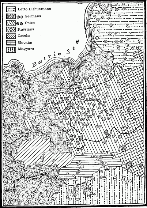 Slav-German Boundary In Europe.