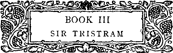 BOOK III - SIR TRISTRAM