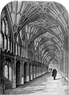 PLATE XIII  THE CLOISTERS, GLOUCESTER, SHEWING CARRELLS