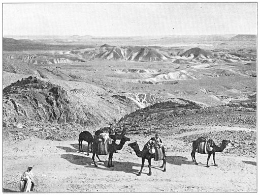 De Col des Sfa bij Biskra. Gezicht op de Sahara.