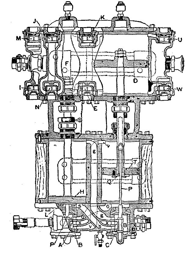 Fig. 19: Low Pressure Piston Moving Upward. High Pressure Piston at Rest.