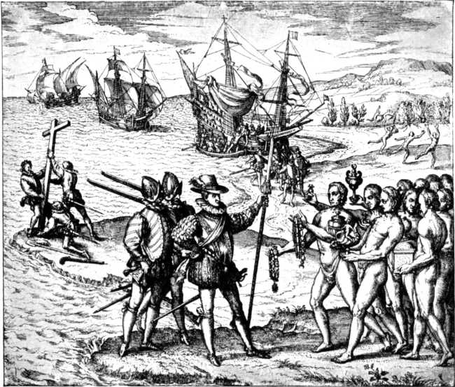 COLUMBUS LANDING IN AMERICA.