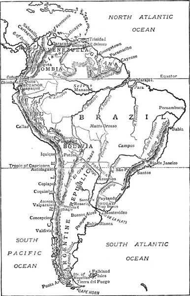 SKETCH-MAP: SOUTH AMERICA.