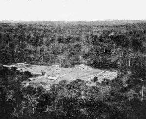 THE BUILDINGS OF THE BOA ENTRADA CACAO ESTATE, SAN THOMÉ.