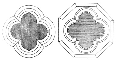 Section of Piers from Grendon Church, Warwickshire, and Austrey Church, Warwickshire.