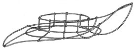 ROLLING WIRE BRIM. EIGHT SPOKES MORE MAY BE USED AND AS MANY CIRCLES AS WISHED, ACCORDING TO THE COVERING USED