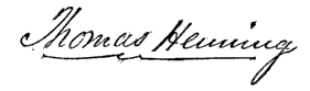 (signature) Thomas Henning