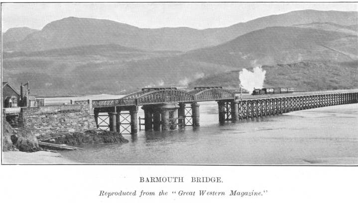 Barmouth Bridge.  Reproduced from the “Great Western Magazine.”