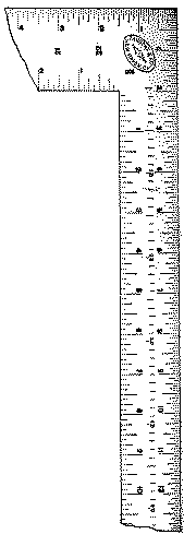Fig. 194. Face of Steel Square, Octagon, 'Eight-Square,' Scale.