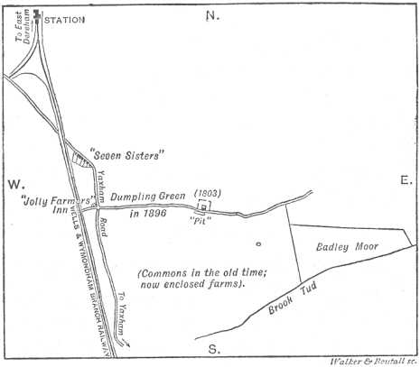 Plan of Dumpling Green, East Dereham.  By permission of Mr.  Murray