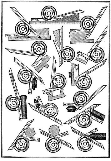 Fig. 14.—Universal Bevel Protractor, showing its uses.