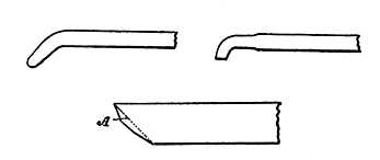 Figs. 32, 33, 34. Proper Angles for Tools