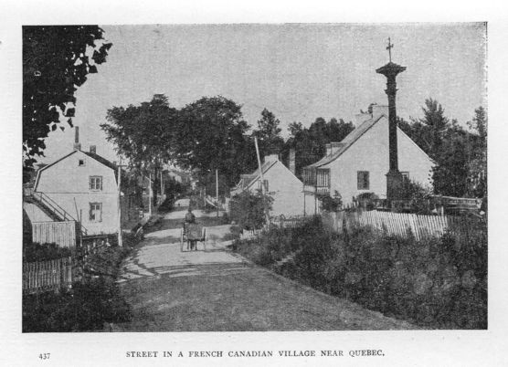 Street in a French Canadian village near Quebec.