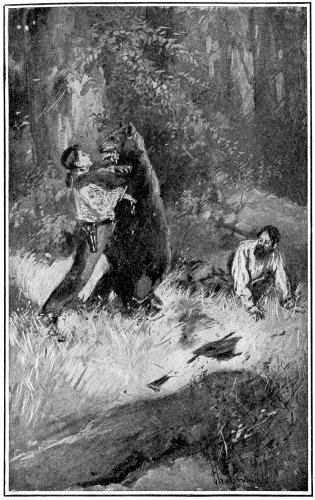 "The grizzly folded Frank in his embrace, crushing the lad against his shaggy breast." (See page 205)