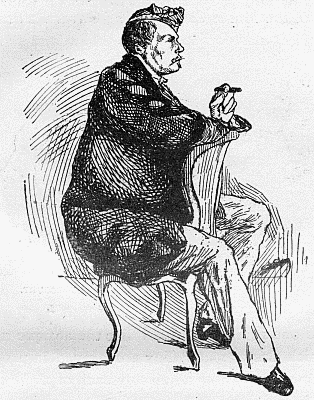 PORTRAIT OF EDMOND DE GONCOURT.  From an etching from life by Jules de Goncourt, 1861.