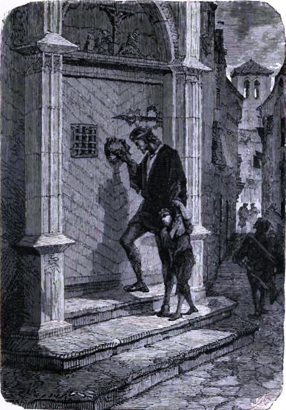 Columbus knocks at a convent door