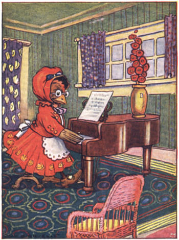 Hen at Piano