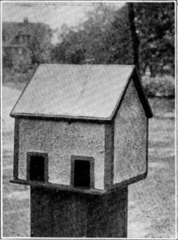 FIG. 13. STUCCO HOUSE FOR MARTINS.