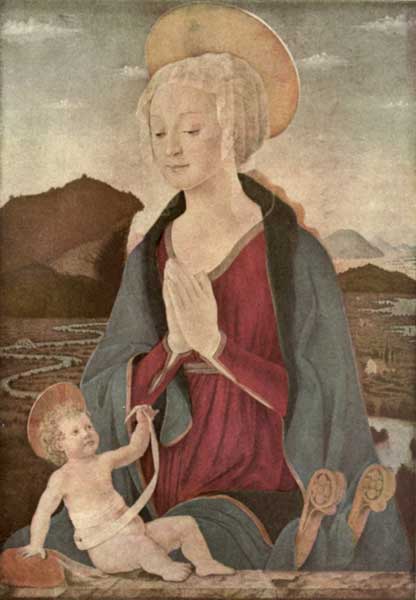 ALESSO BALDOVINETTI: MADONNA AND CHILD IN A LANDSCAPE