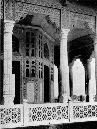 Carving in Jasmine Tower, Agra