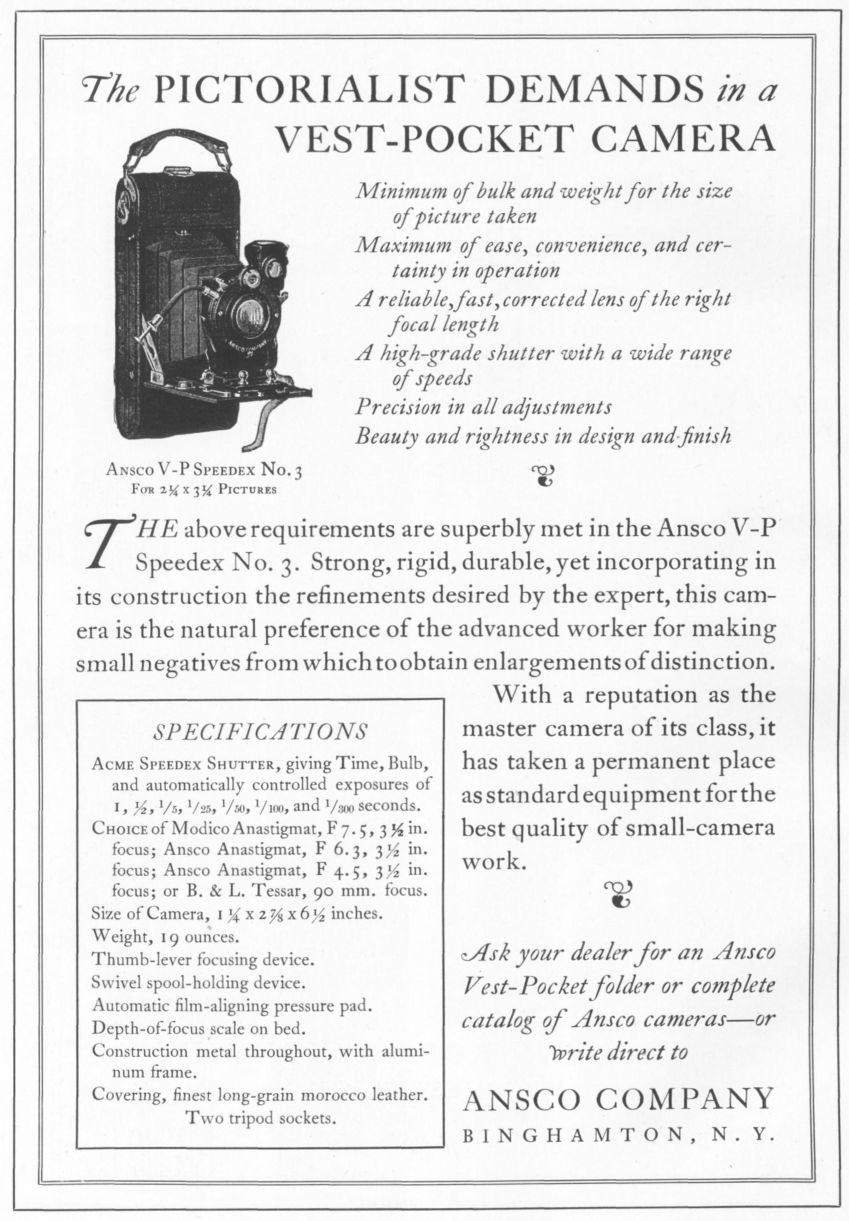 Advertisement: Ansco Company