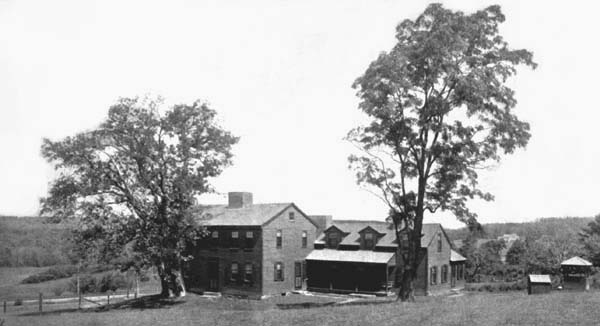 PICTURE OF "FRUITLANDS"  The old house where Bronson Alcott and the English Mystics tried to found a community somewhat after the order of Brook Farm in 1843. Emerson backed the scheme. The house is open to the public Tuesday, Thursday, and Saturday afternoons during the summer.