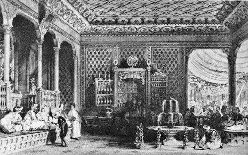 Interior of a Turkish Caffinet, Early Nineteenth Century—after Allan