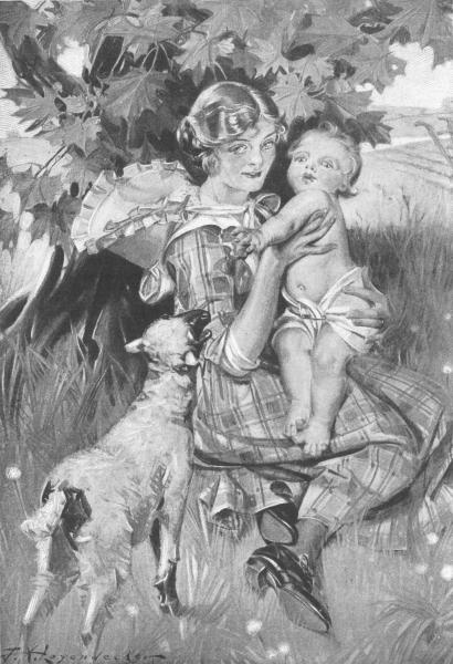 "Living"  From a painting by Frank X. Leyendecker.