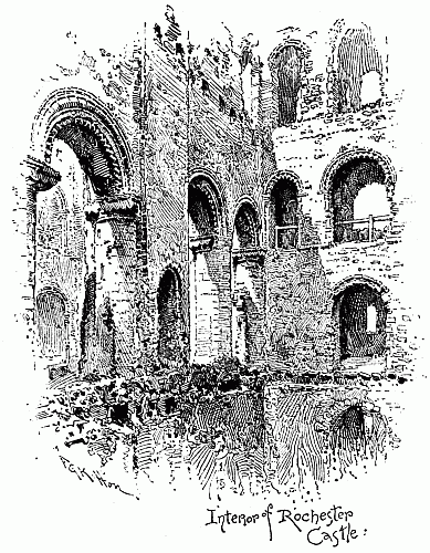 Interior of Rochester Castle