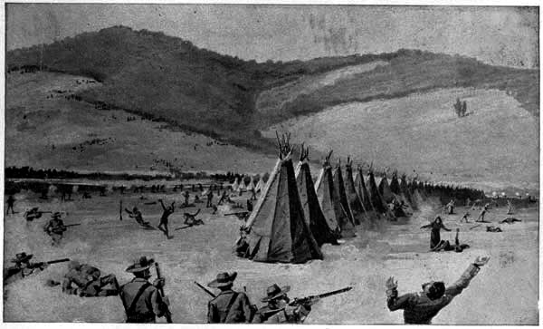 THE ASSAULT ON THE NEZ PERCÉ VILLAGE.