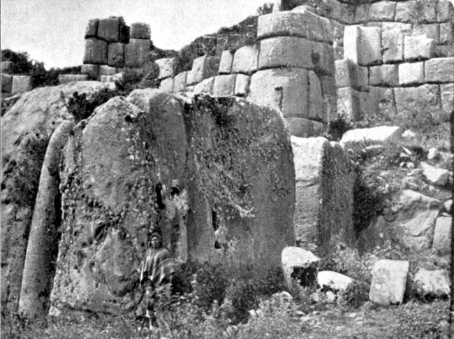 AN ANGLE OF THE FORTRESS OF THE SACSAHUAMAN.  See page 278.