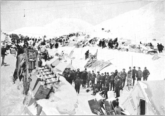 Copyright by E. A. Hegg, Juneau  Summit of Chilkoot Pass, 1898
