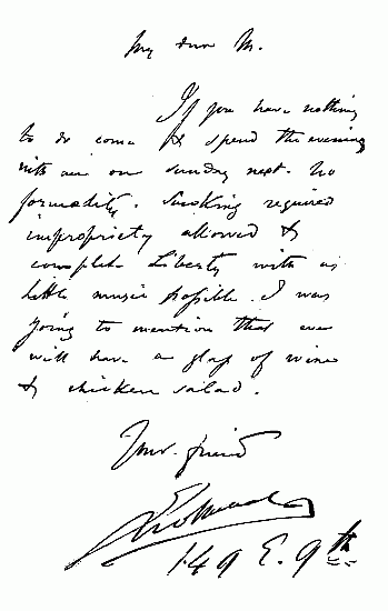 Autograph of Moreau Gottschalk