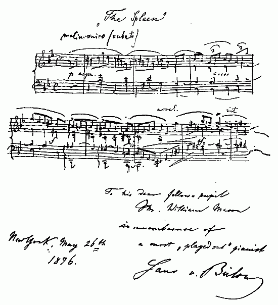 Autograph of Hans von Bülow