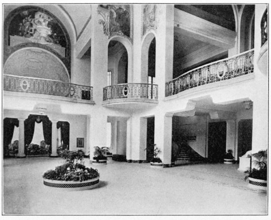 INTERIOR VIEW OF THE ARGENTINE PAVILION AT THE PANAMA PACIFIC EXPOSITION