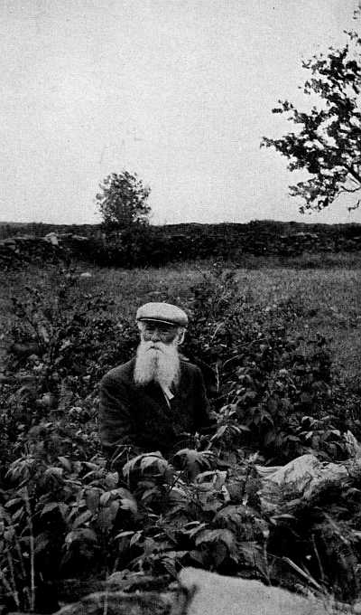 EATING RASPBERRIES ON THE SITE OF HIS GRANDFATHER'S HOUSE, LONG SINCE TORN AWAY