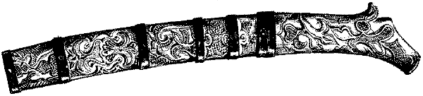 AINU KNIFE, WITH ORNAMENTED SHEATH