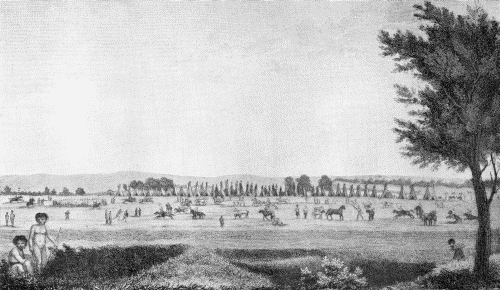 "OTO ENCAMPMENT, NEAR THE PLATTE, 1819"  Samuel Seymour