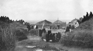 PAWNEE-VILLAGE WHICH STOOD ON THE LOUPE FORK OF THE PLATTE RIVER  Photograph by W. H. Jackson, 1871