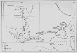 MAP OF PART OF NORTH AMERICA Showing General Course of Hearne's Third Journey From the Second Map of Mr. Pennant's "Arctic Zoology," 1787