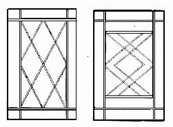 Figs. 73 and 74—Simple line designs.