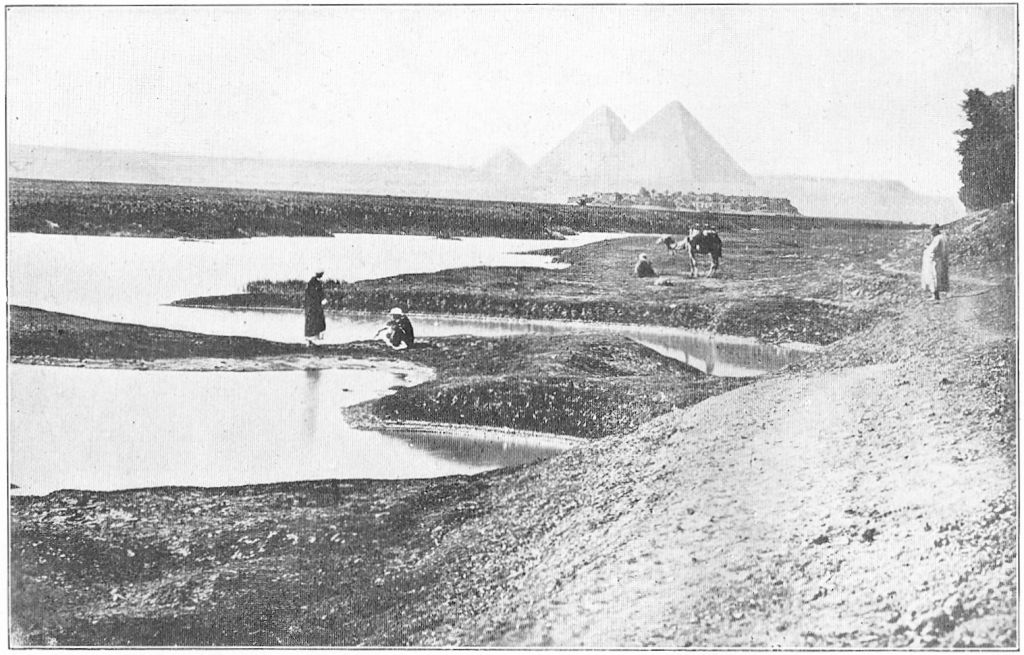 Distant View of the Pyramids.