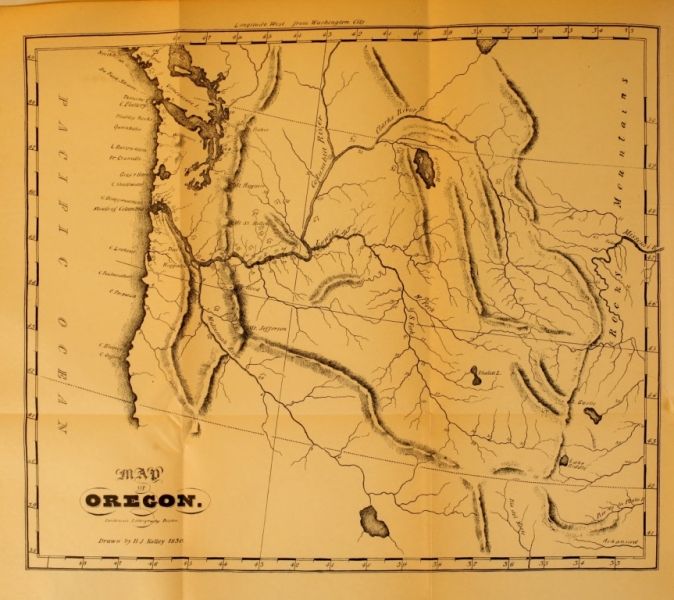 MAP OF OREGON.