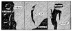 Fig. 143—Relation of granite intrusion to schist on the northeastern border of the Vilcapampa batholith near the bridge of Colpani, lower end of the granite Canyon of Torontoy. The sections are from 15 to 25 feet high and represent conditions at different levels along the well-defined contact.