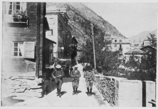 A climbing party starting from Zermatt for the hut.