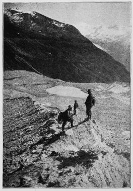 On the crest of an old moraine.  To face p. 317.