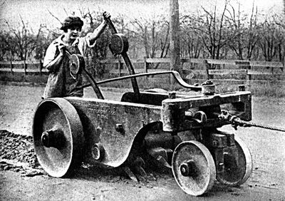 A Woman Doing Road Construction Work